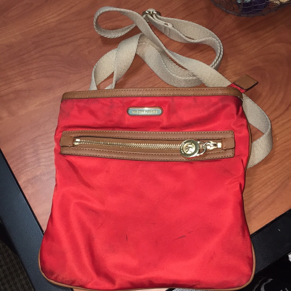 Coral Michael Kors crossbody purse